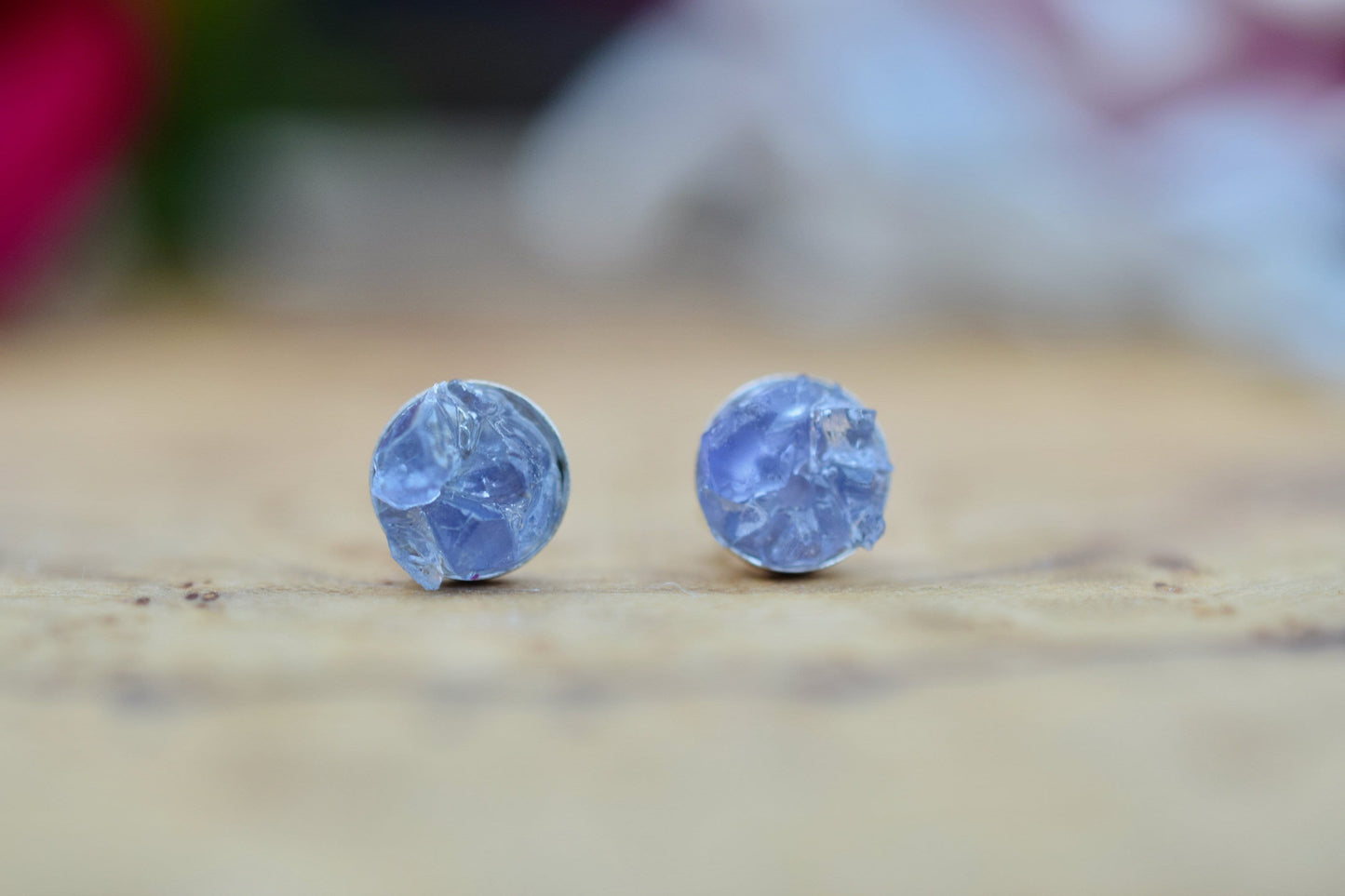 Raw Tanzanite Earrings