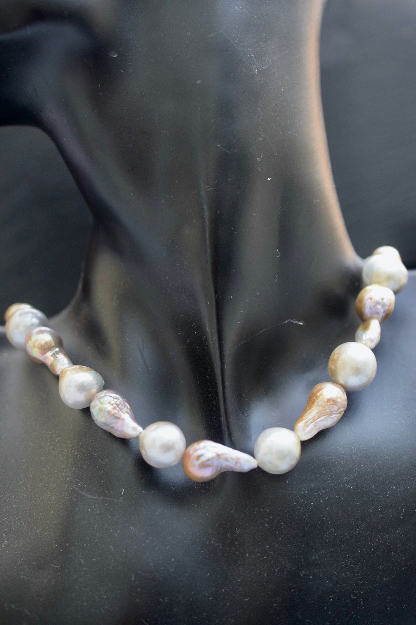 Gold & Silver Pearl Necklace