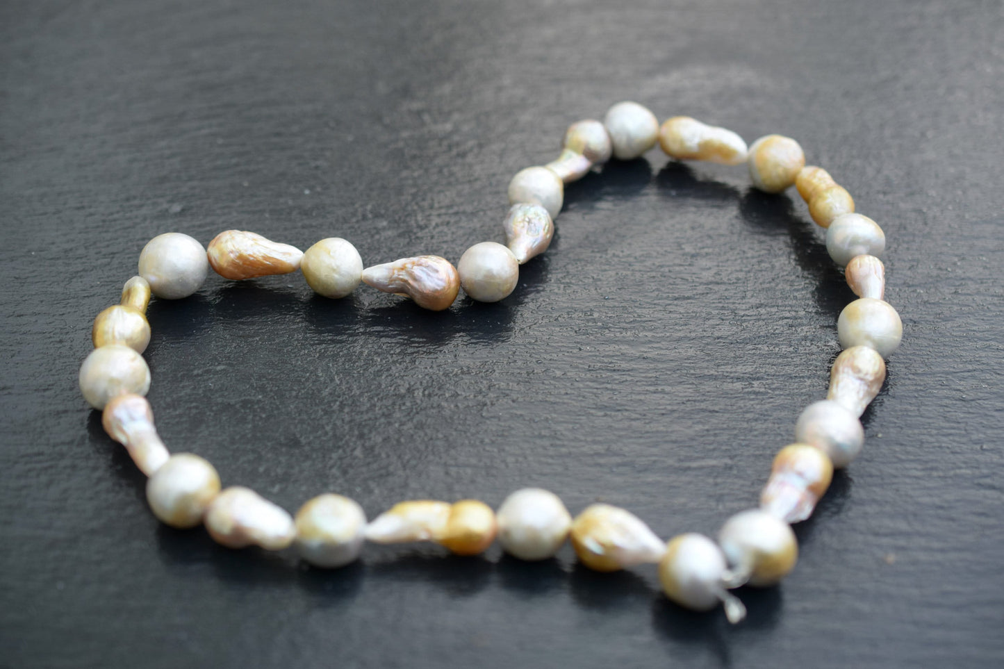 Gold & Silver Pearl Necklace