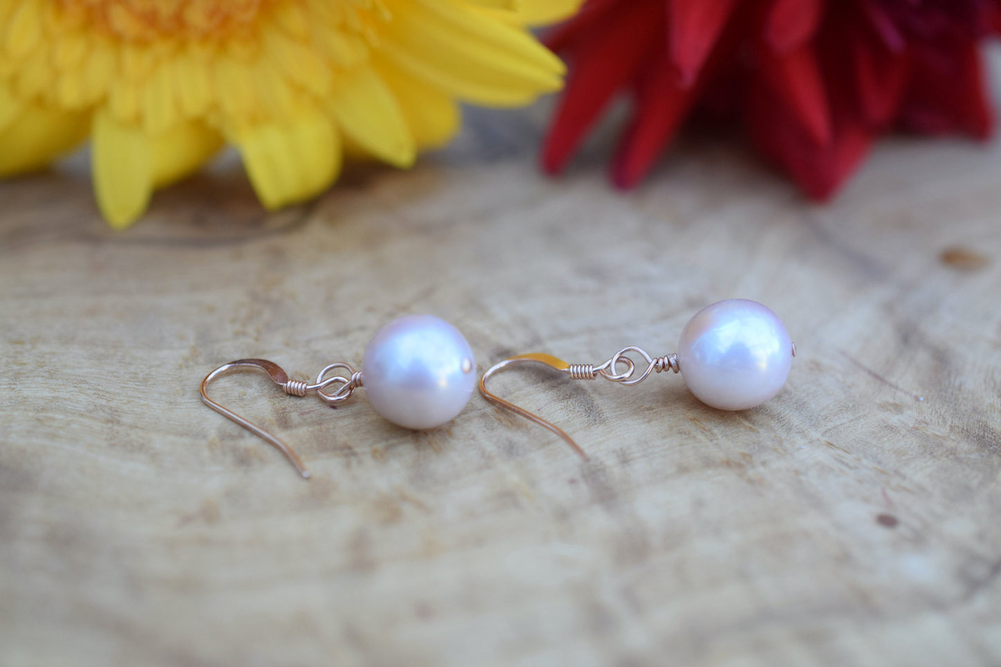 Pink Baroque Pearl Earrings