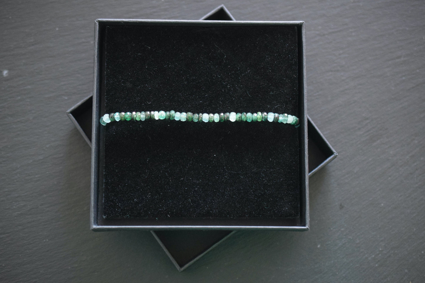 Emerald Bead Bracelet, Natural Emerald Bracelet