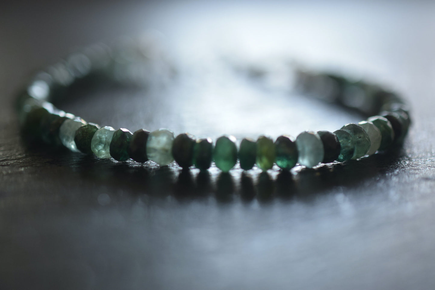 Emerald Bead Bracelet, Natural Emerald Bracelet