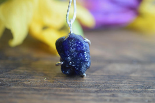Silver Sapphire Necklace