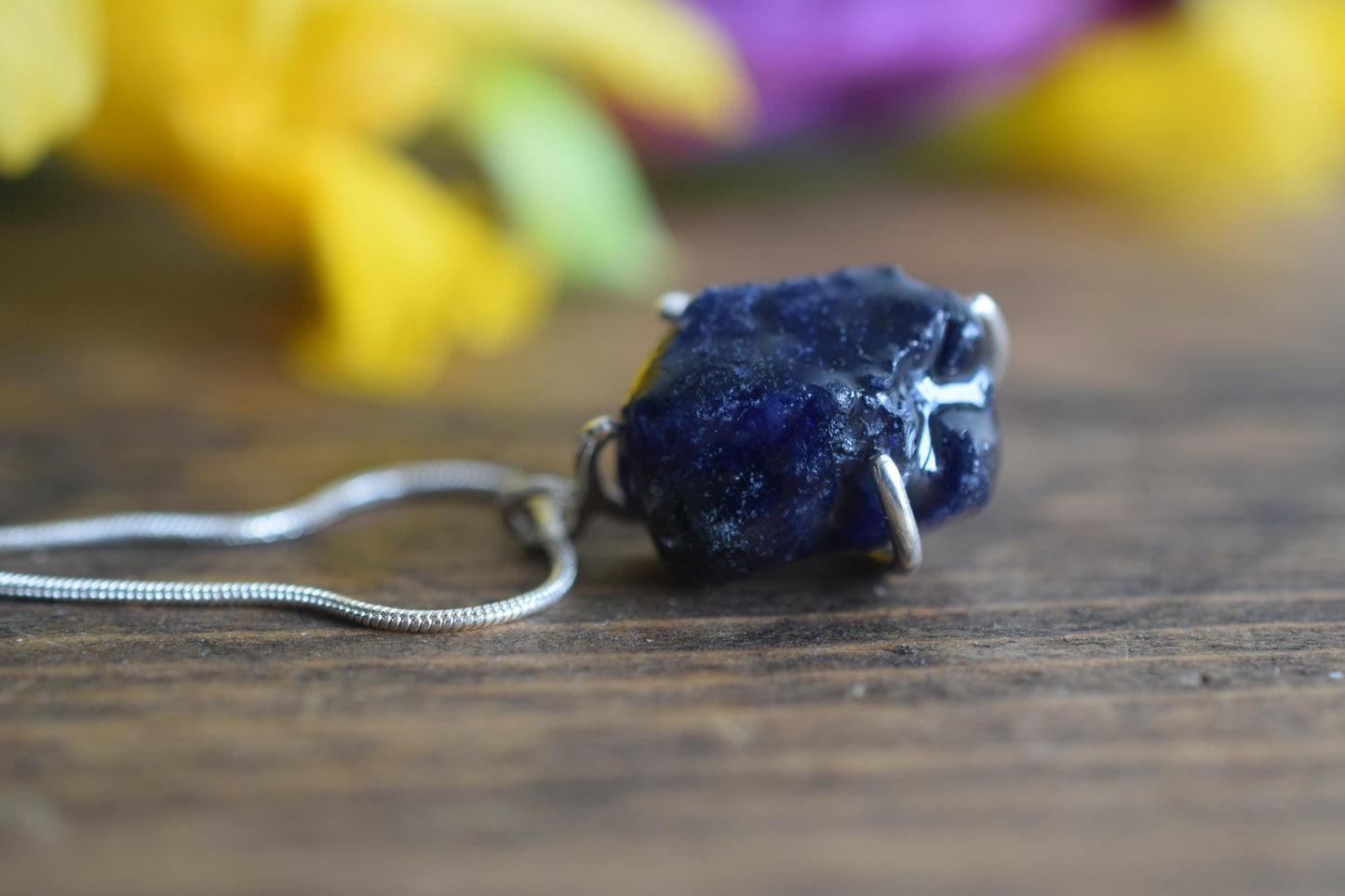 Silver Sapphire Necklace