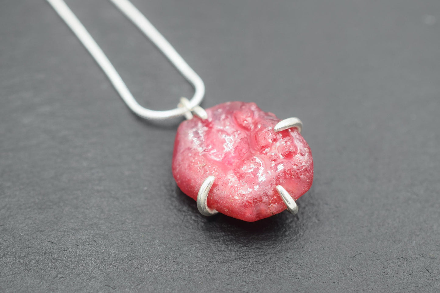 Raw Ruby Necklace