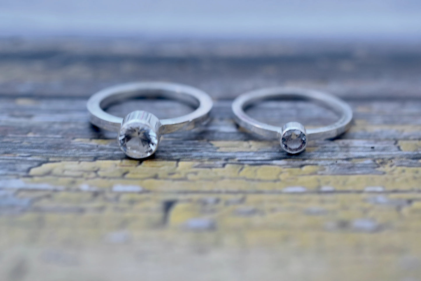 Lab Created White Sapphire Sterling Silver Ring