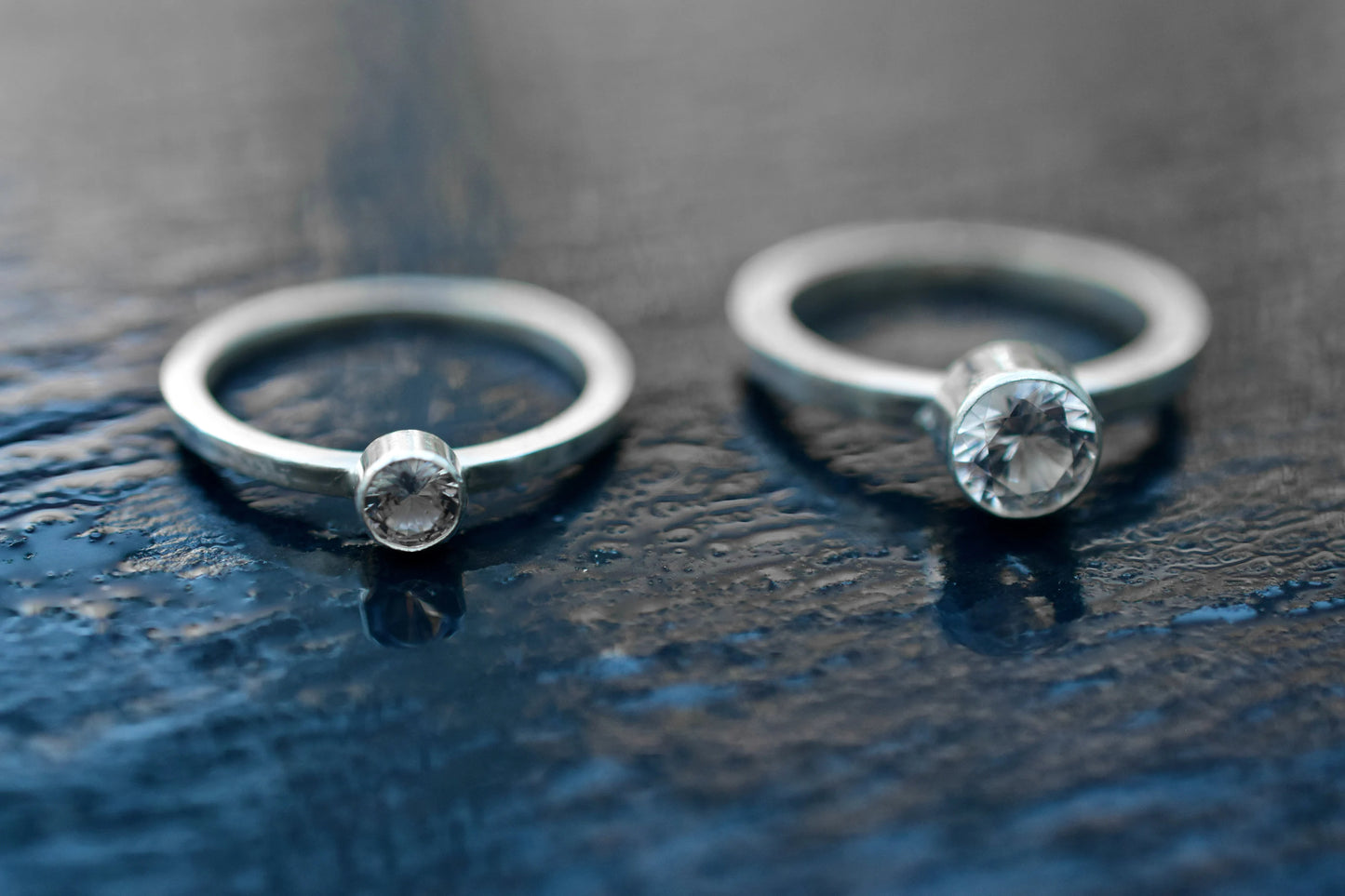 Lab Created White Sapphire Sterling Silver Ring