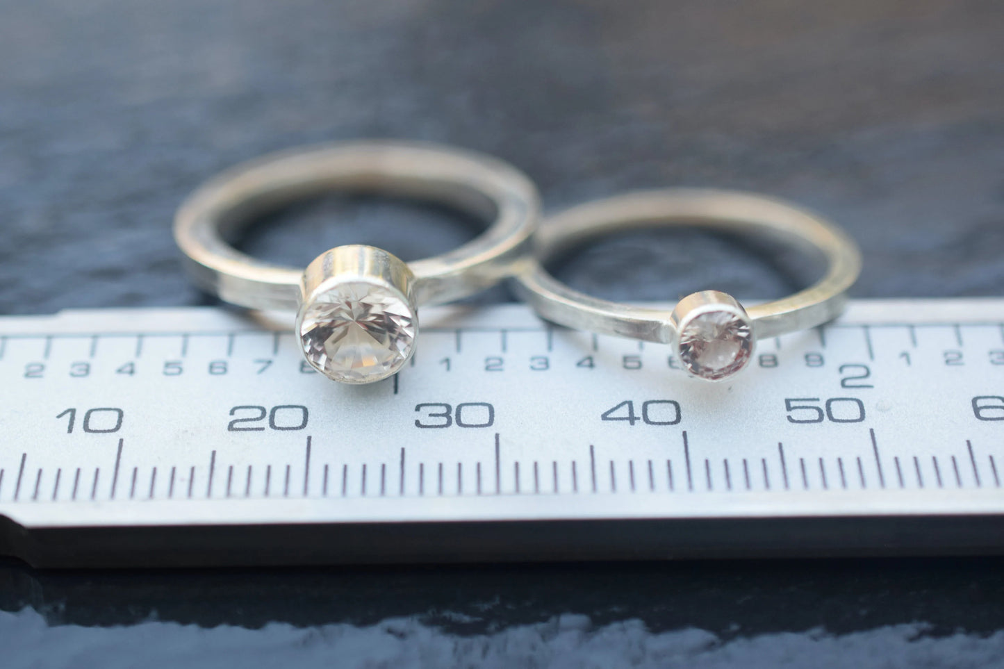 Lab Created White Sapphire Sterling Silver Ring