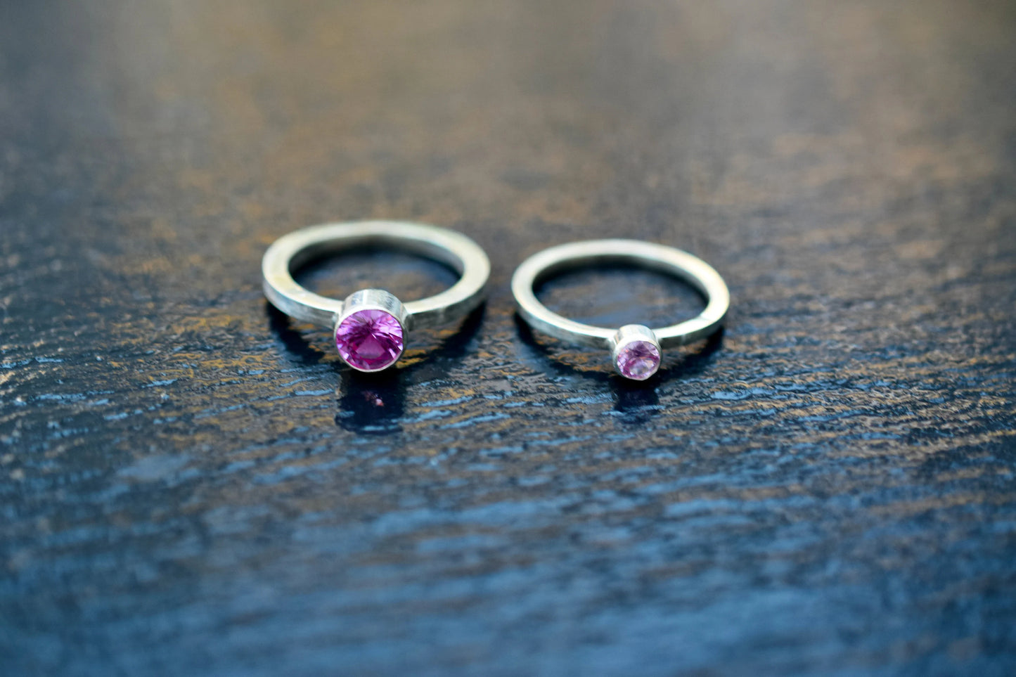 Lab Created Pink Sapphire Sterling Silver Ring