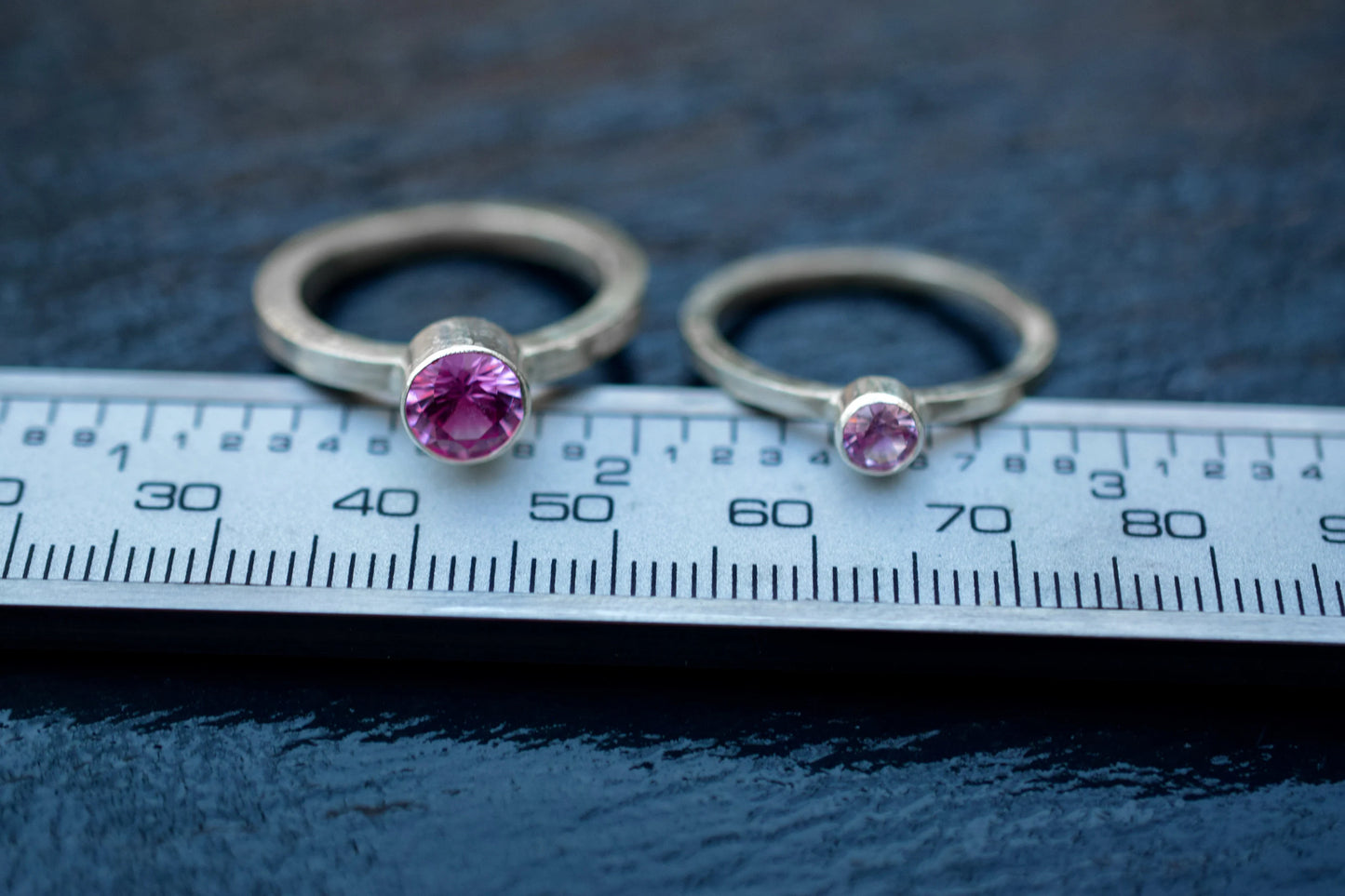 Lab Created Pink Sapphire Sterling Silver Ring
