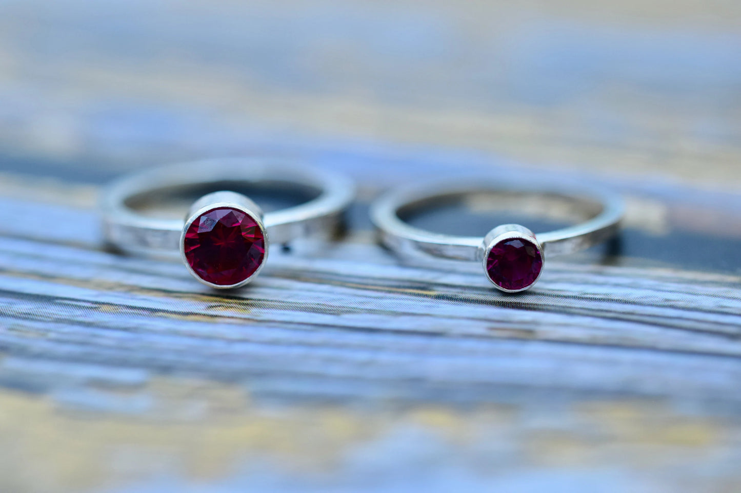 Lab Created Ruby Sterling Silver Ring