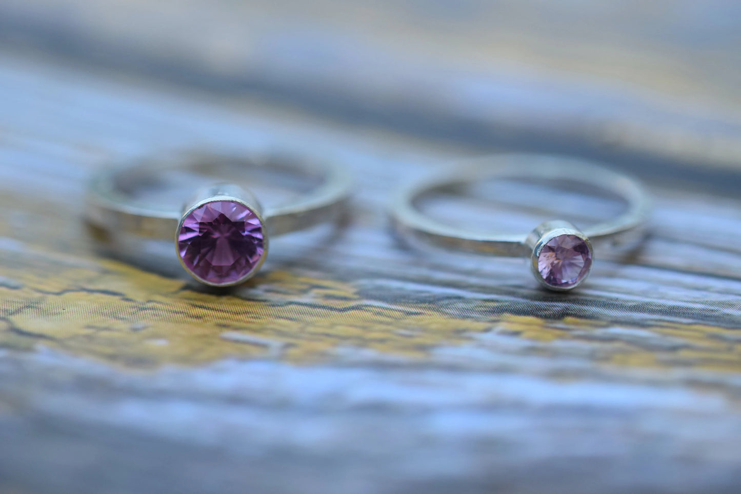 Lab Created Pink Sapphire Sterling Silver Ring