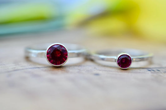 Lab Created Ruby Sterling Silver Ring