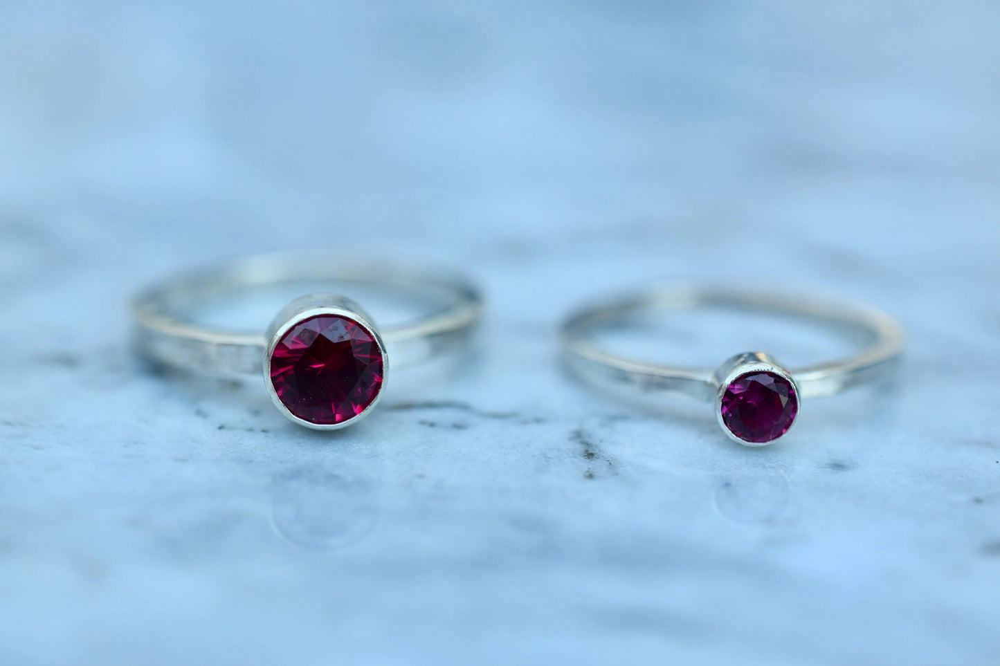 Lab Created Ruby Sterling Silver Ring